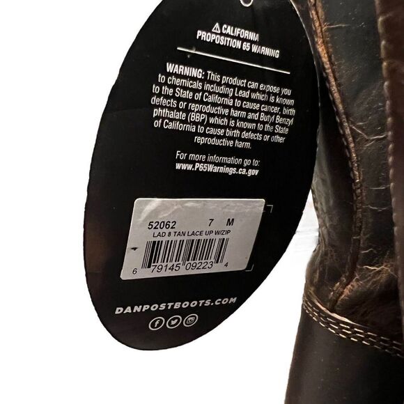 LAREDO BOOTS‎ WOMEN'S 7 BROWN SARA ROSE TAN SIDE-ZIP LEATHER WESTERN 52062 - Picture 6 of 11